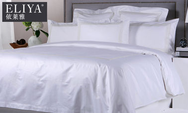 มืออาชีพโรงแรมหรูผ้าปูเตียงนอนฝาครอบแผ่นตั้งผ้าฝ้ายสีขาว