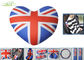 สหราชอาณาจักรธงคอหัวหมอนอุปกรณ์เสริมในรถยนต์ Comfort ที่มีรูปหัวใจ