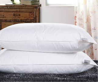 ป้องกันภาวะหยุดหายใจขณะขนเป็ดสีเทาผ้าฝ้าย Percale โรงแรมหมอนแทรกสีขาวหรือสีที่กำหนดเอง