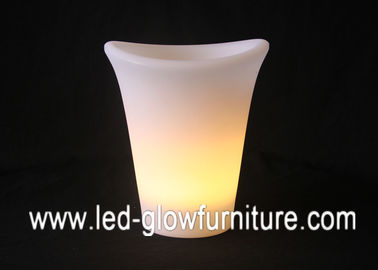 LED สีภาชนะเปลี่ยนกระถางแสงดอกไม้ / แจกันพร้อมกับแบตเตอรี่หรือพลังงานแสงอาทิตย์